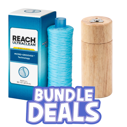 Floss Bundle: Bamboo Dispenser + REACH Ultraclean Floss (90 yd)