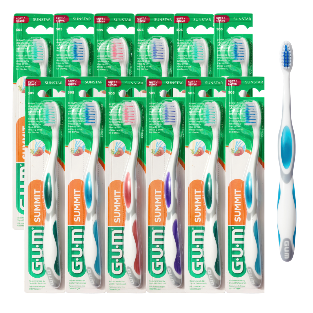 GUM 505 Summit Toothbrush: Compact Head, Soft Bristles