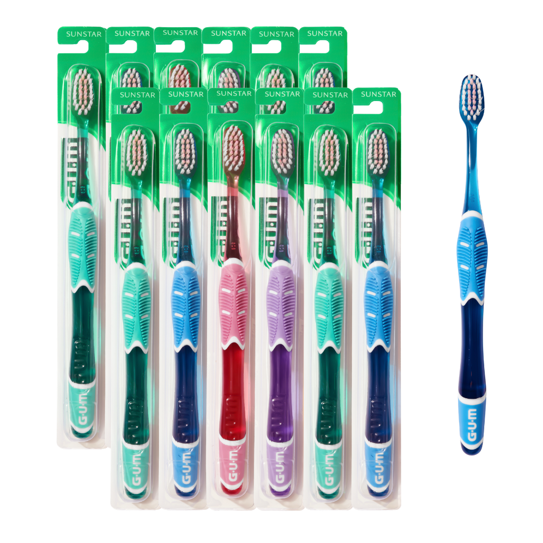 GUM 527 Technique Deep Clean Toothbrush: Compact Head, Sensitive Bristles
