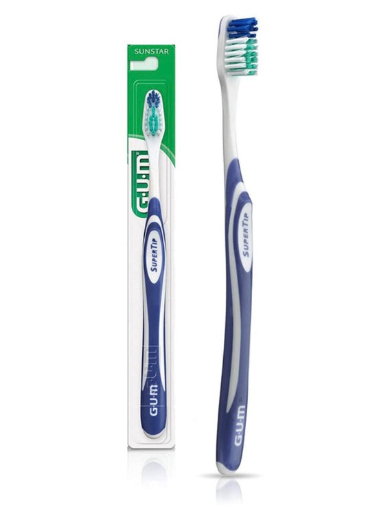 GUM 461 Super Tip Toothbrush: Compact Head, Soft Bristles