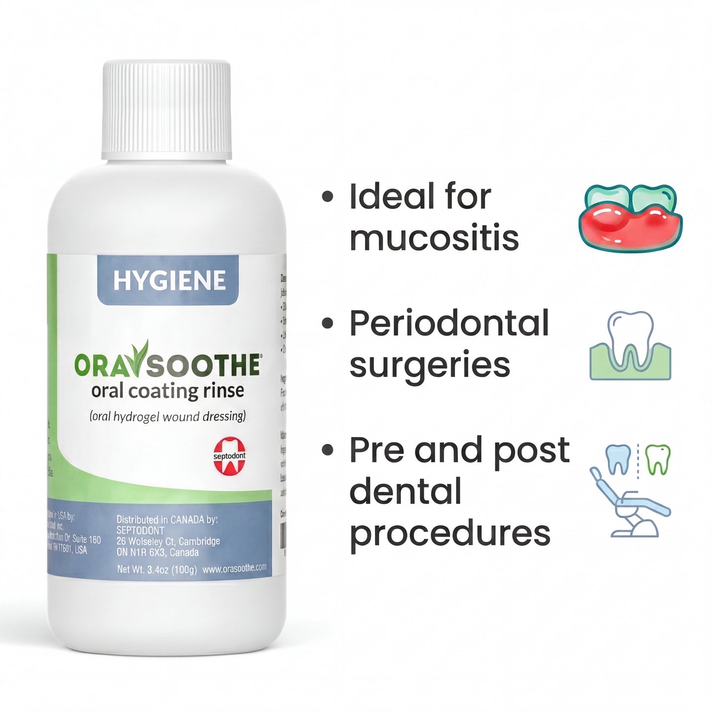 Orasoothe Sockit Gel Syringe & Hygiene Oral Coating Rinse Bundle