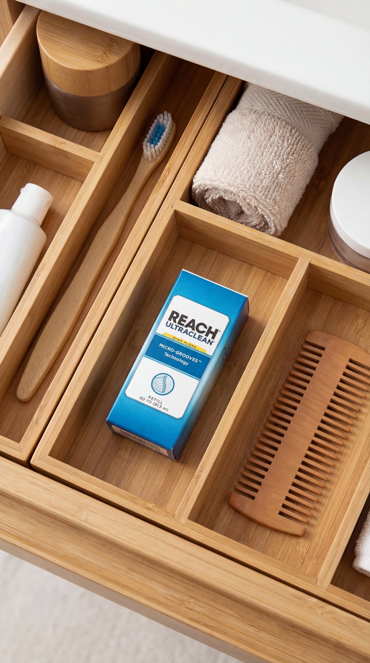 Reach Ultraclean Dental Floss Refill, Shred-Resistant Mint Floss 90-yds