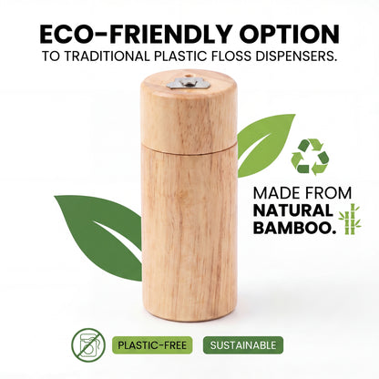 Bamboo Floss Dispenser - Compatible with REACH Bulk Floss Refills