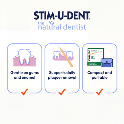 Stim-U-Dent Plaque Remover Toothpicks, Pack of 25