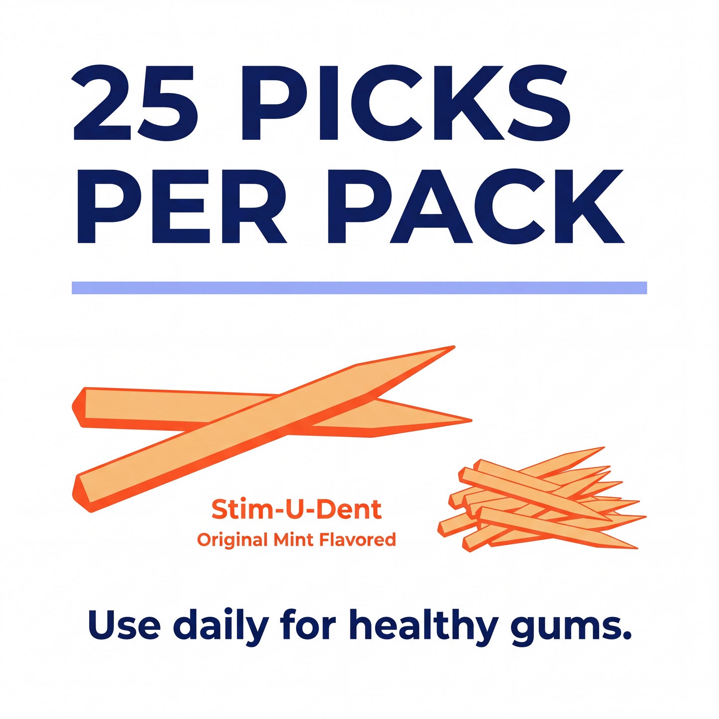 Stim-U-Dent Plaque Remover Toothpicks, Pack of 25