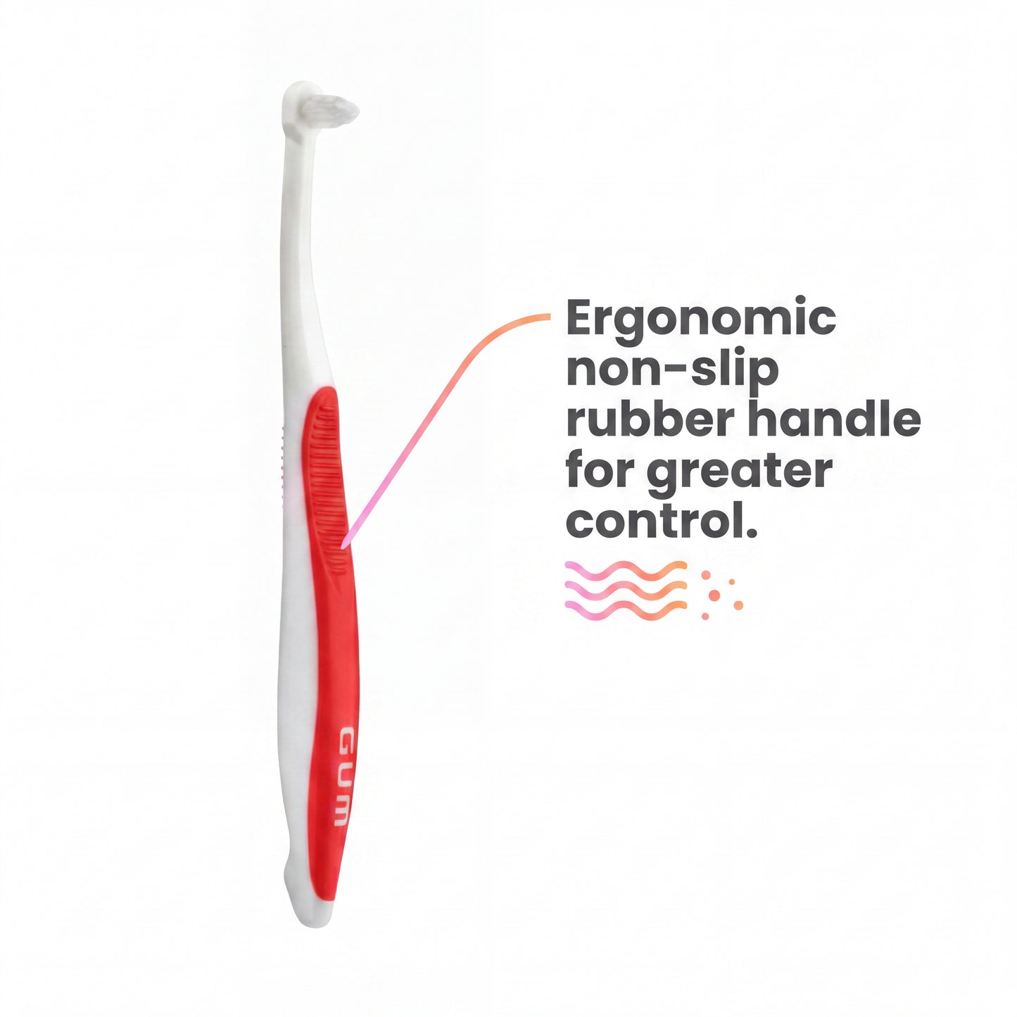 GUM 308 End-Tuft Toothbrush: Small Head, Tapered Trim