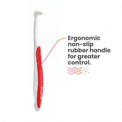 GUM 308 End-Tuft Toothbrush: Small Head, Tapered Trim