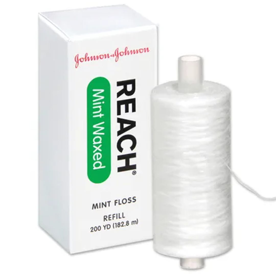 Reach Waxed Floss Refill: Mint, 200 yards