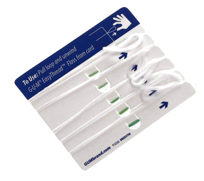 GUM EasyThread Double Ended Floss Threader Dental Floss Sample Pack 50/Box