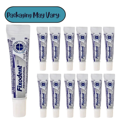 Fixodent Denture Adhesive Travel Size 0.35 oz:  Adhesive Cream Tubes 50-Pack