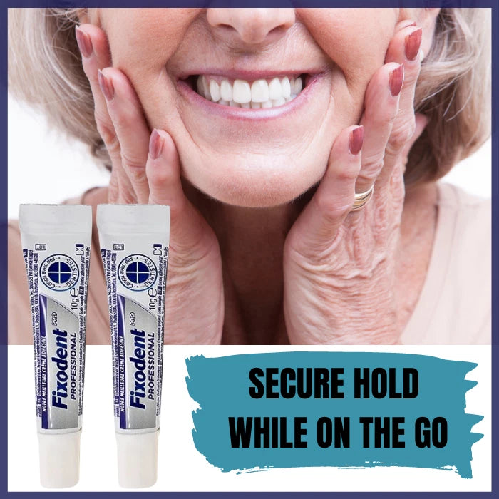 Fixodent Denture Adhesive Travel Size 0.35 oz:  Adhesive Cream Tubes 50-Pack