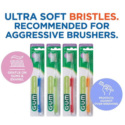 GUM 317 Delicate Post-Surgical Operation Toothbrush: Ultra-Soft Gentle Bristles